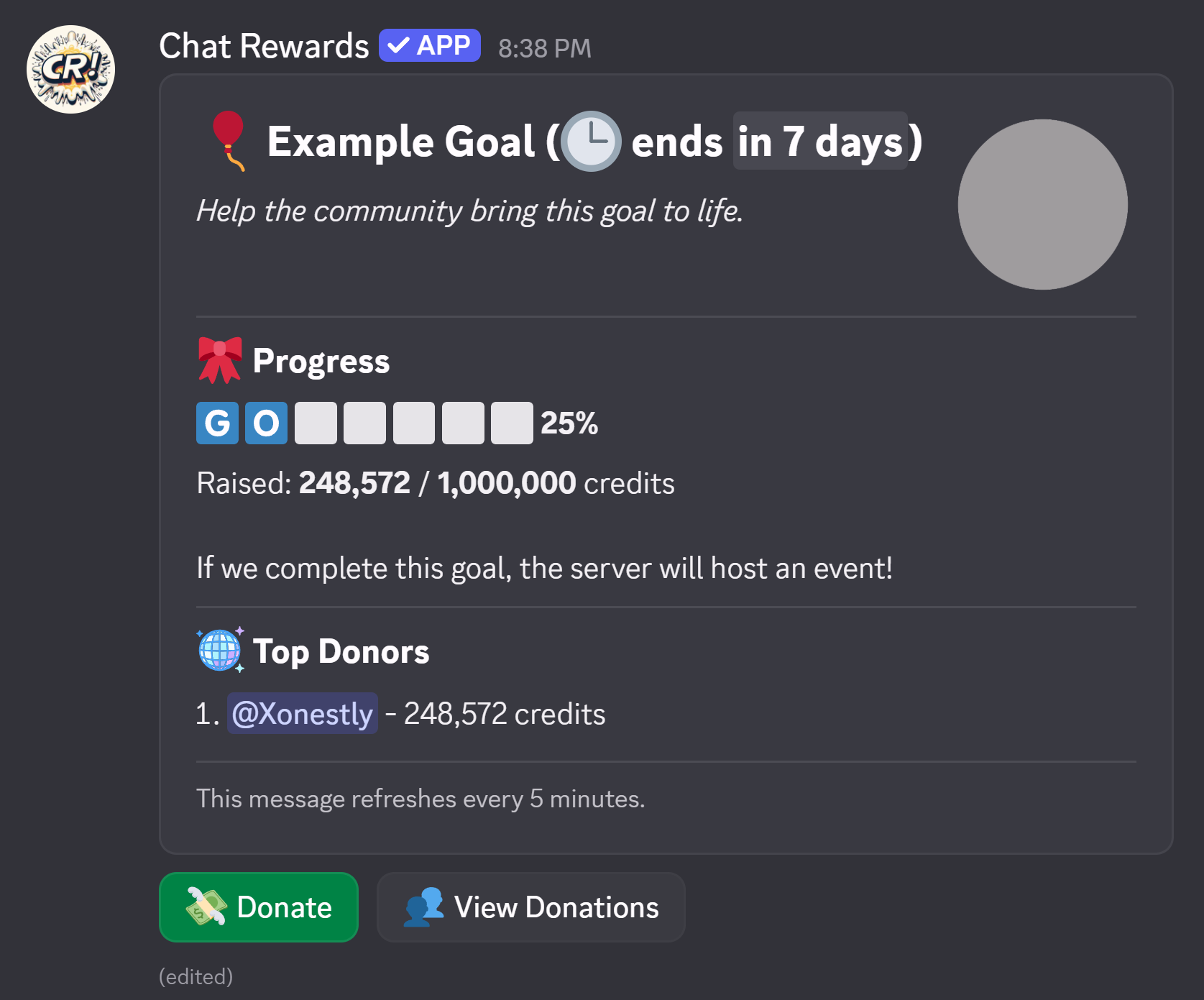 Community Goals Example