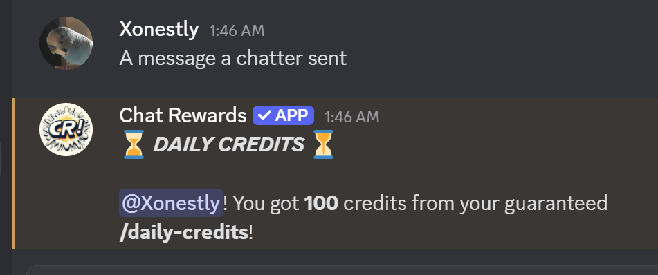 Chat Drops Daily Credits