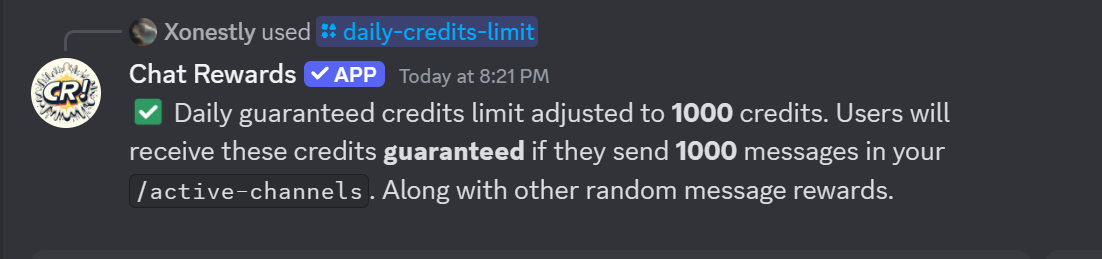 Chat Drops Daily Credits Limit