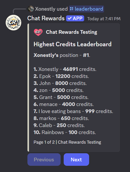 Leaderboards Example
