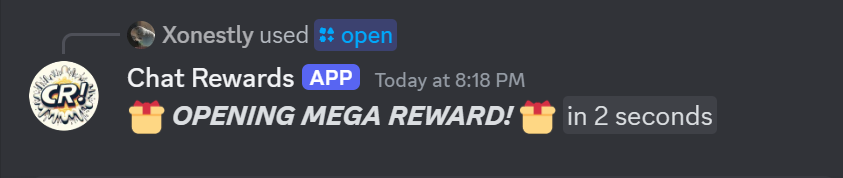 Opening Special Reward Animation